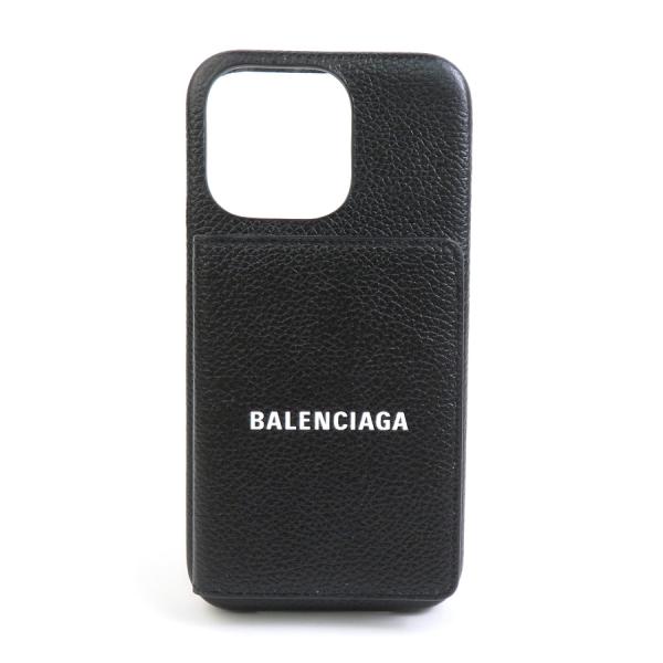 美品 BALENCIAGA バレンシアガ iPhoneケース ブラック レザー