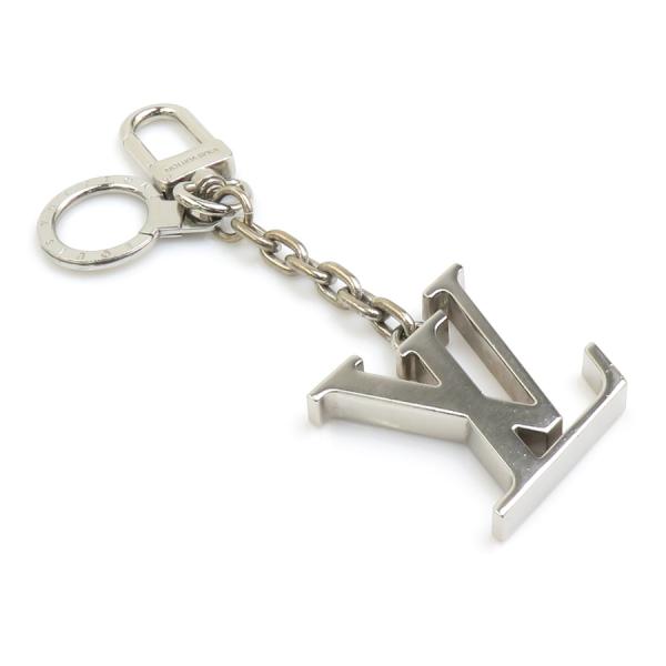 美品 ルイヴィトン キーホルダー ポルト クレ イニシャル チャーム シルバー LOUIS VUITTON ルイ ヴィトン チャーム キーリング ポルト クレ