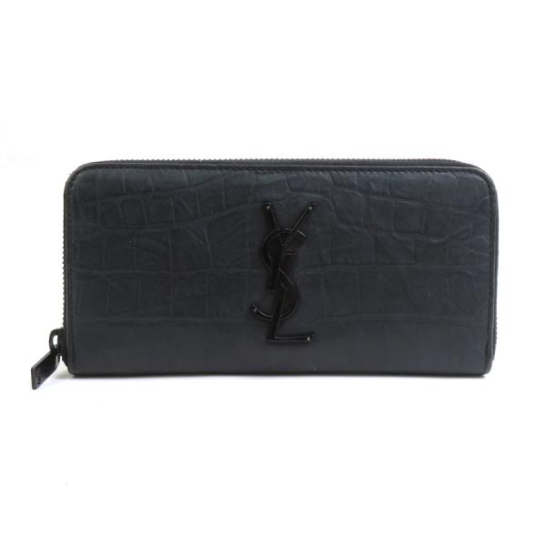 サンローラン SAINT LAURENT ラウンドファスナー長財布 型押し サンローラン SAINT LAURENT ラウンドファスナー長財布 型押し