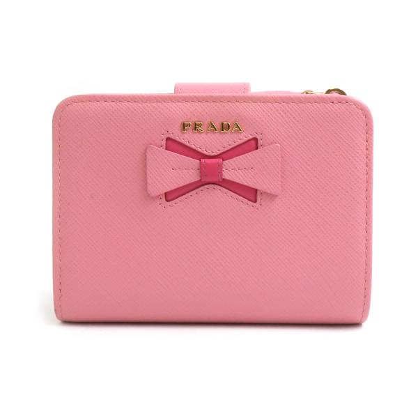 PRADA（プラダ） 二つ折り財布 レザー ピンク : ブランドバリュー