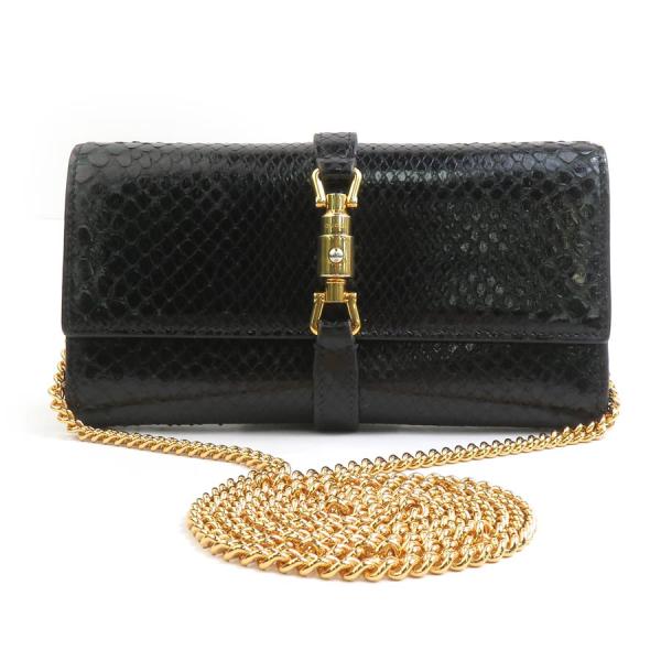極美品✨ グッチ レディロック チェーンウォレット パイソン ショルダー 金具 極美品✨ グッチ レディロック チェーンウォレット パイソン