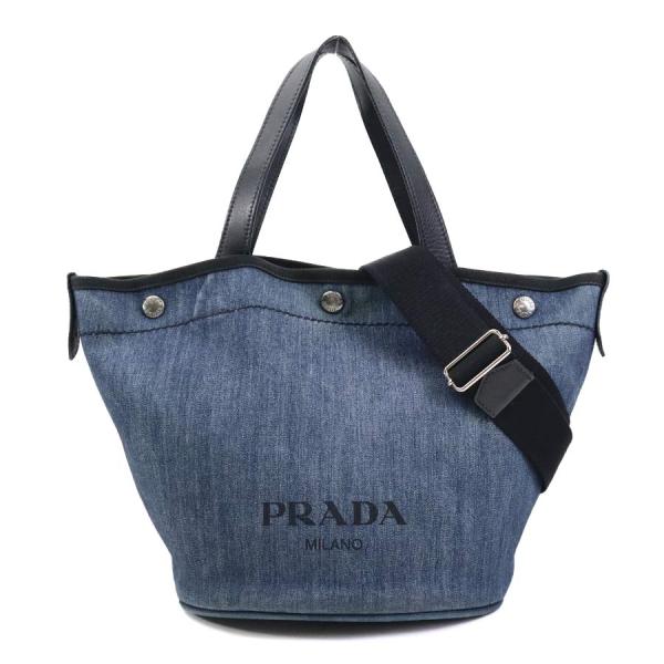 美品　PRADA SPORTS　デニム手提げバッグ PRADA プラダ ハンドバッグ ショルダーバッグ デニム/レザー