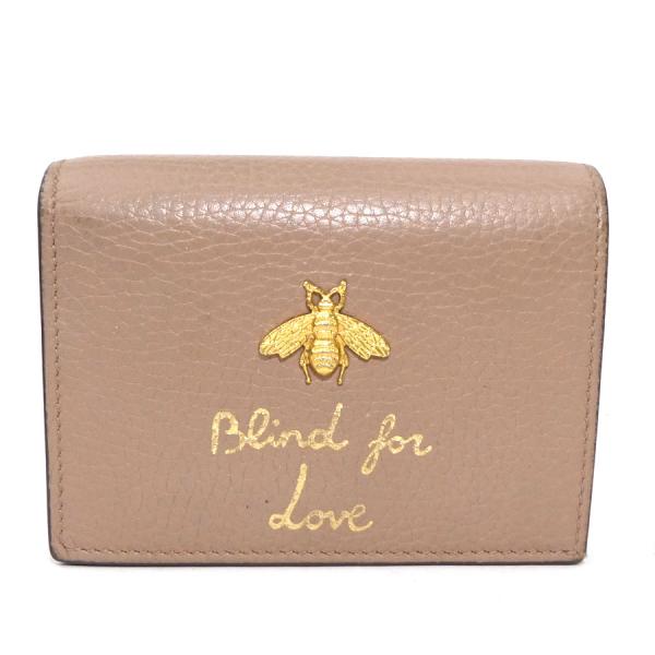 GUCCI（グッチ） 二つ折り財布 レザー ベージュ : ブランドバリュー