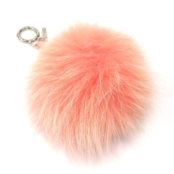 FENDI（フェンディ） チャーム ファー/レザー サーモンピンク
