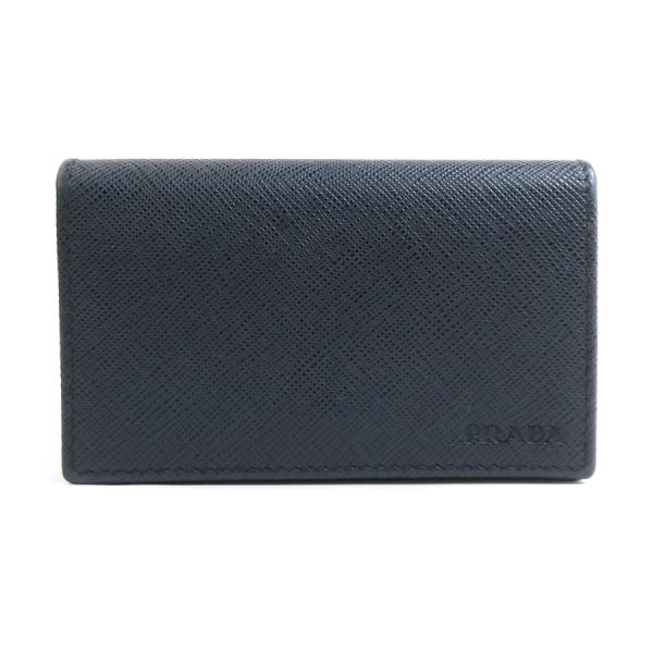 PRADA（プラダ） カードケース 名刺入れ レザー ネイビー : ブランド