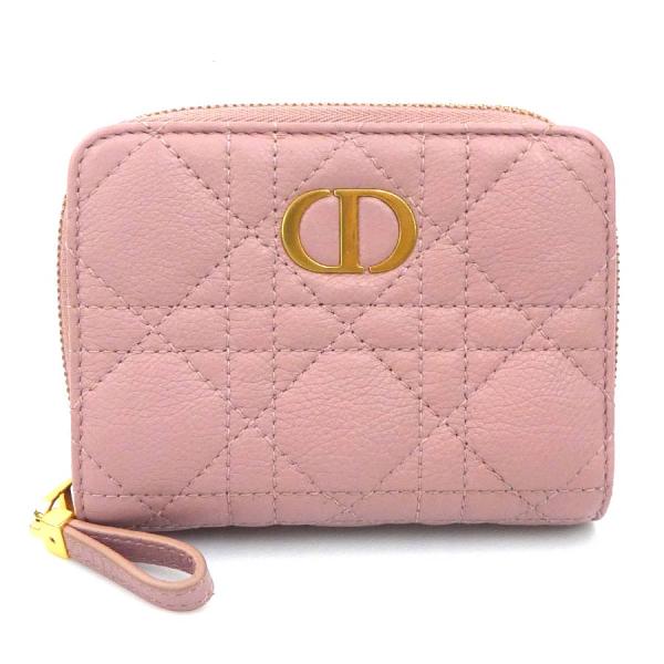 クリスチャンディオール Christian Dior 二つ折り財布 カロ ラムスキン