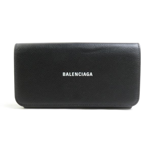 BALENCIAGA（バレンシアガ） 長財布 レザー ブラック : ブランド