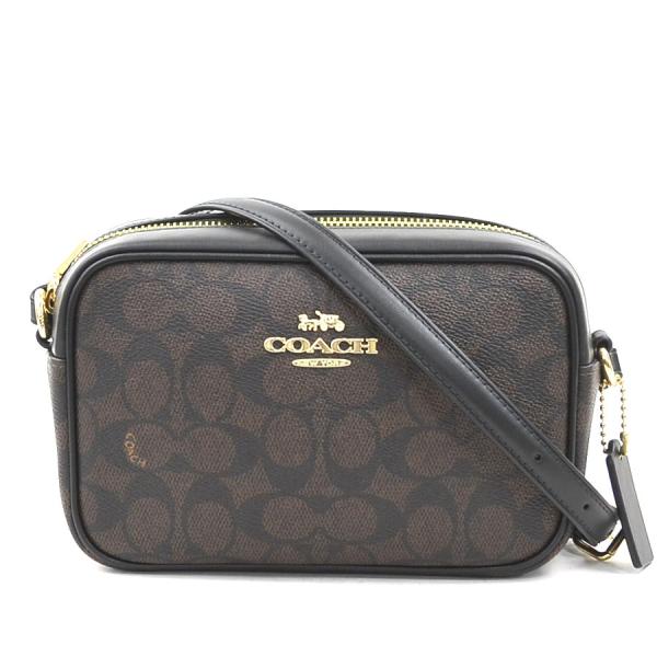 COACH（コーチ） ショルダーバッグ シグネチャー レザー ブラック 