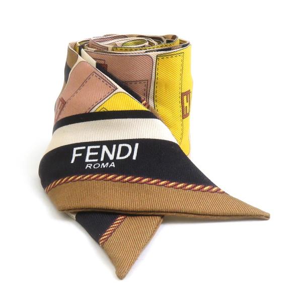 フェンディ FENDI スカーフ リボンスカーフ シルク マルチカラー