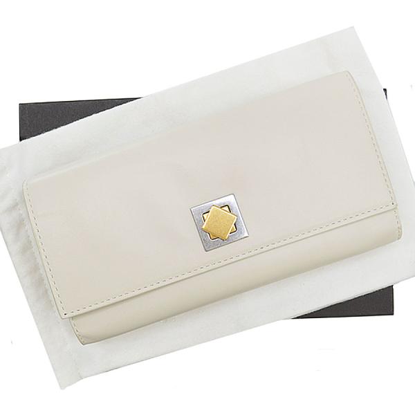 ボッテガヴェネタ BOTTEGAVENETA 長財布 レザー ホワイト : ブランド