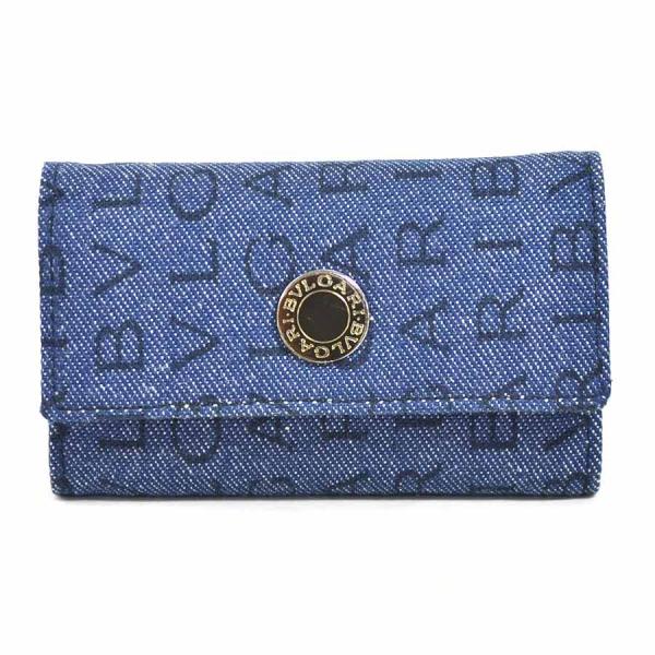 ✨未使用展示品・箱保証書✨　BVLGARI キーケース　デニム　キャンバス　6連 ✨未使用展示品・箱保証書✨ BVLGARI キーケース デニム