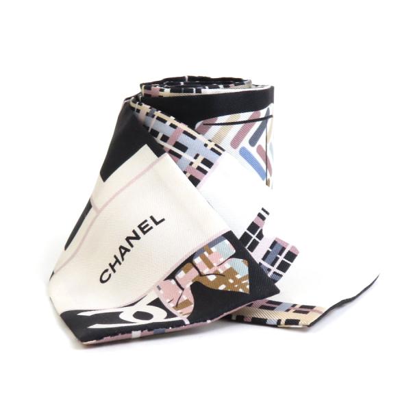 CHANEL シャネル スカーフ シルク ブラック系 : ブランド