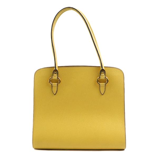 DELVAUX デルヴォー ハンドバッグ セピア レザー イエロー : ブランド