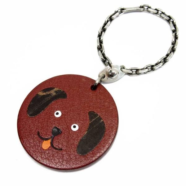 エルメス Hermes チャーム アニマルモチーフ 定番人気 レザーxsv925 犬 新作からsaleアイテム等お得な商品満載 ブラウンxシルバー