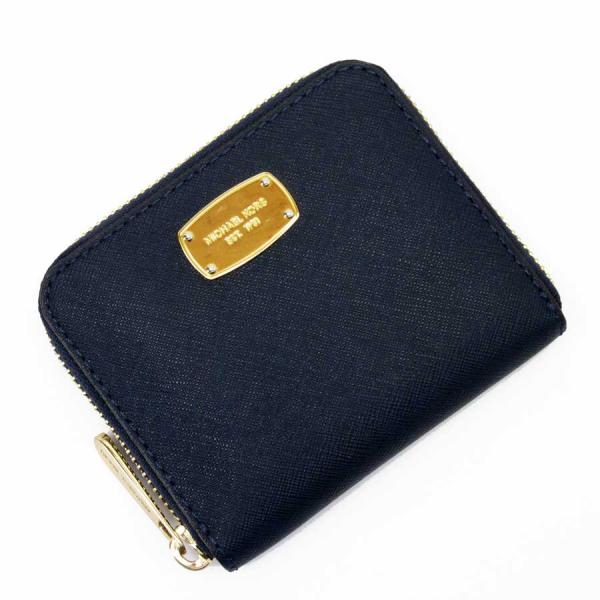 早い者勝ち！訳あり新品 MICHEAL KORS 二つ折り財布 ネイビー MICHAEL KORS（マイケルコース） 二つ折り財布 レザー ネイビー