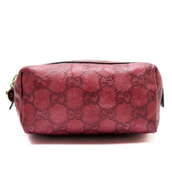 GUCCI グッチ ポーチ マルチケース GG レザー メタリック