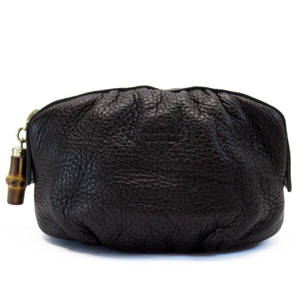 GUCCI（グッチ） ポーチ マルチケース バンブー レザーxバンブー