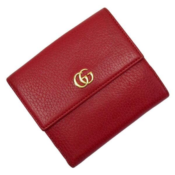 GUCCI グッチ 二つ折り財布 GUCCI グッチ 二つ折り財布 レザー レッド : ブランドバリュー