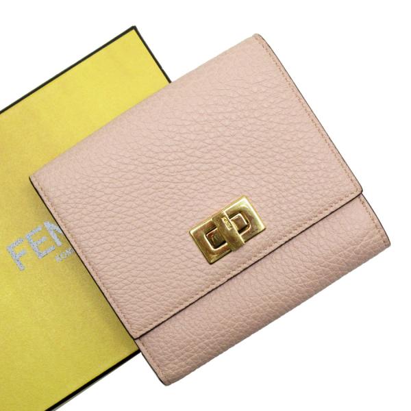 FENDI フェンディ 二つ折り財布 ピンク FENDI フェンディ 二つ折り財布 レザー ライトピンク : ブランド