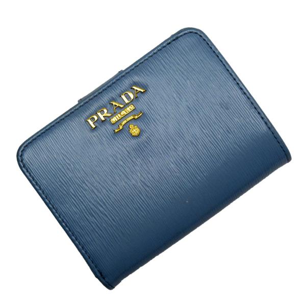 希少☆PRADA 二つ折り財布 アズーロ☆ナイロン×レザー☆ライトブルー PRADA 青 ナイロン×レザー 二つ折り財布☆AZZURRO - メルカリ