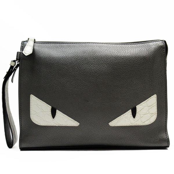 FENDI フェンディ クラッチバッグ モンスターフラットスリム