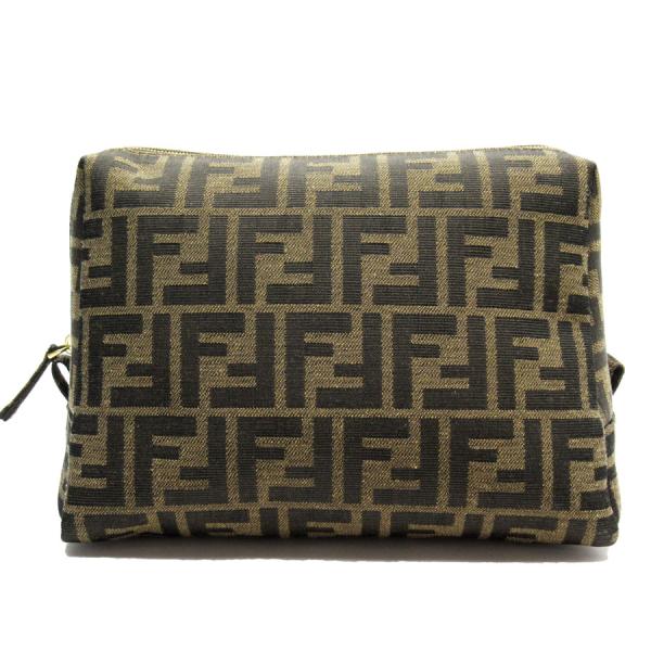 FENDI（フェンディ） ポーチ ズッカ キャンバス ブラウン : ブランド