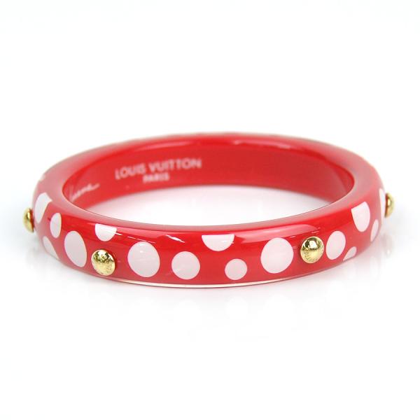 ルイヴィトン Louis Vuitton ブレスレット バングル ドットインフィニティ 定番人気 アクリルx金属素材 受賞店 ブラスレ レッドxホワイトxゴールド
