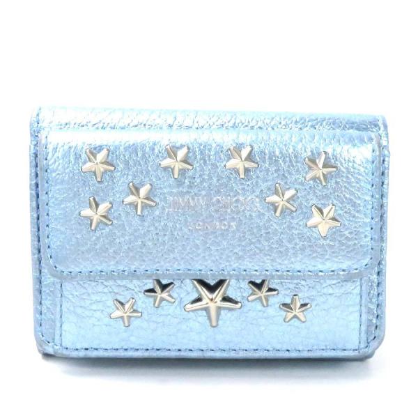 JIMMY CHOO（ジミーチュウ） 三つ折り財布 NEMO レザーxスタッズ