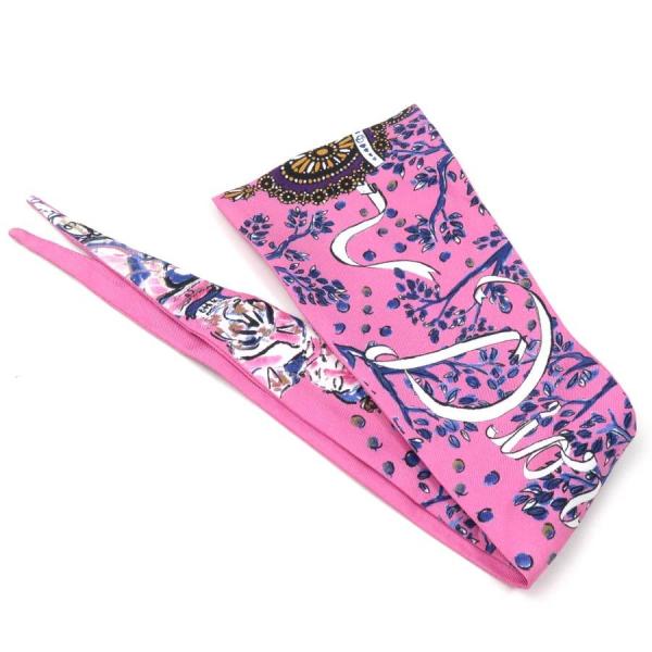 CHRISTIAN DIOR ネイビー リボンスカーフ DIOR/ChristianDior(ディオール/クリスチャンディオール