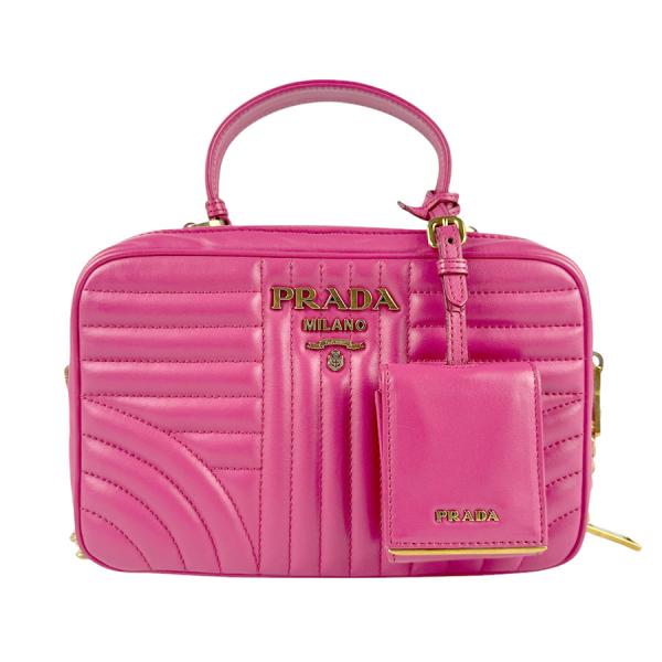 【正規品】PRADA プラダ ハンドバッグ ピンク Prada Saffiano Shoulder Bag Leather Pink Women's PRADA [Used