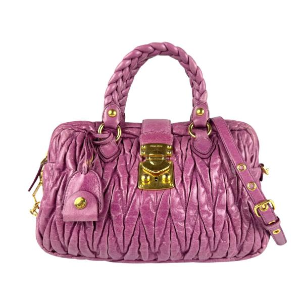 miumiu バッグ　みゆみゆ　パープル N パープル（紫）系 MiuMiu(ミュウミュウ) バッグ・カバン