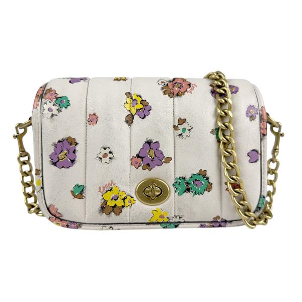 COACH（コーチ） ショルダーバッグ レザー アイボリー/マルチカラー