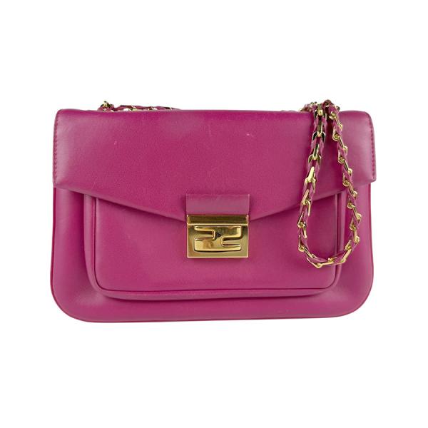 FENDI（フェンディ） ショルダーバッグ レザー マゼンタ : ブランド