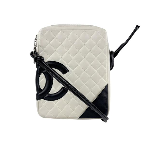 CHANEL（シャネル） ショルダーバッグ レザー ホワイト×ブラック
