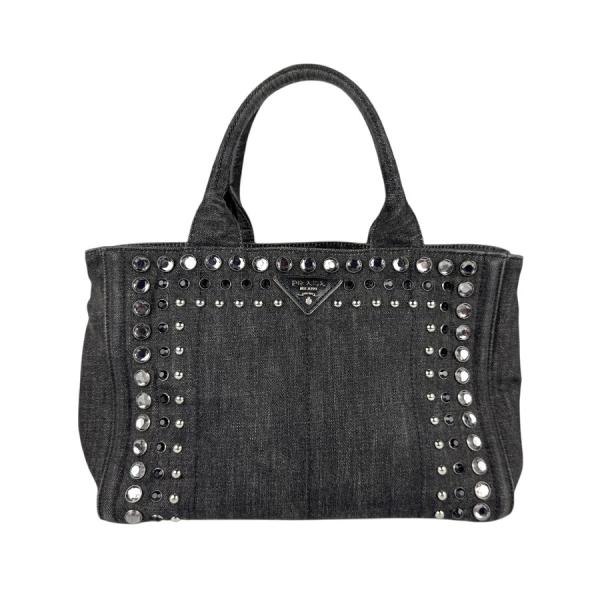 PRADA プラダ ハンドバッグ ショルダーバッグ カナパ デニム