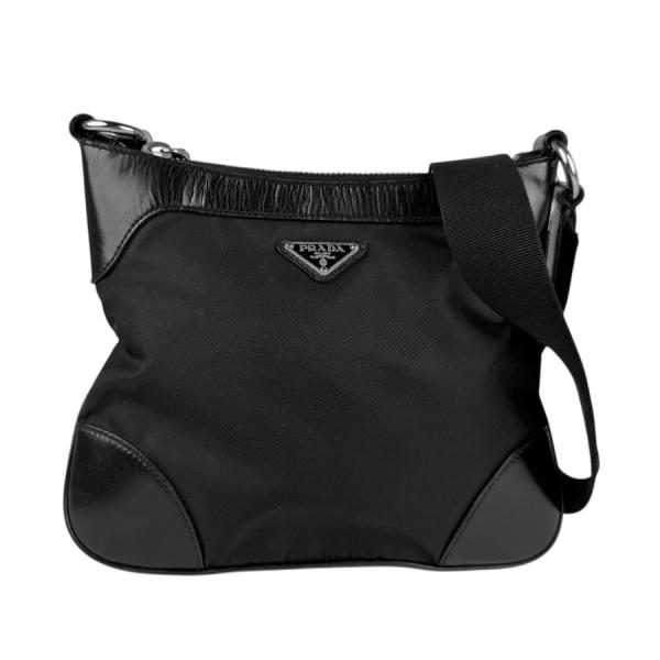 PRADA（プラダ） ショルダーバッグ ナイロン/レザー ブラック