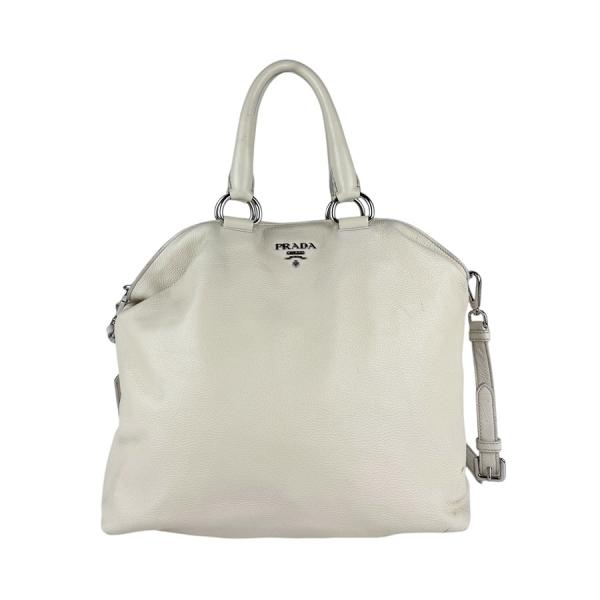 PRADA（プラダ） ショルダーバッグ ハンドバッグ レザー ホワイト
