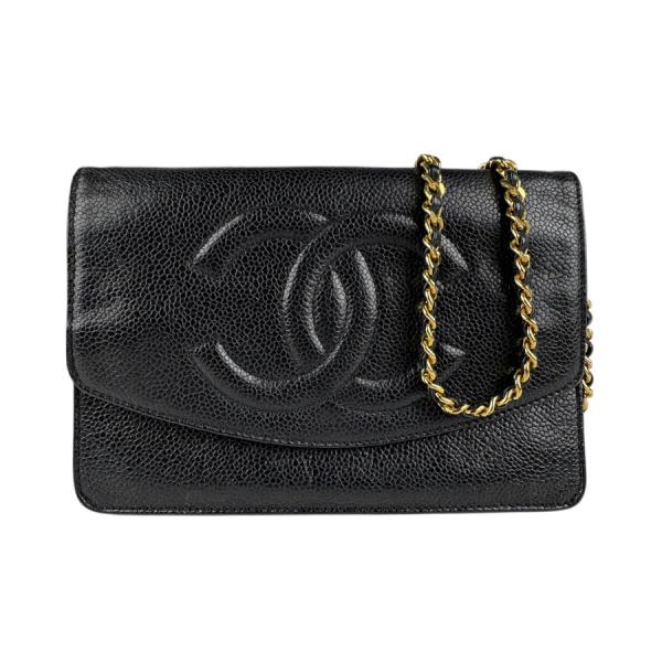 CHANEL（シャネル） チェーンウォレット キャビアスキンレザー