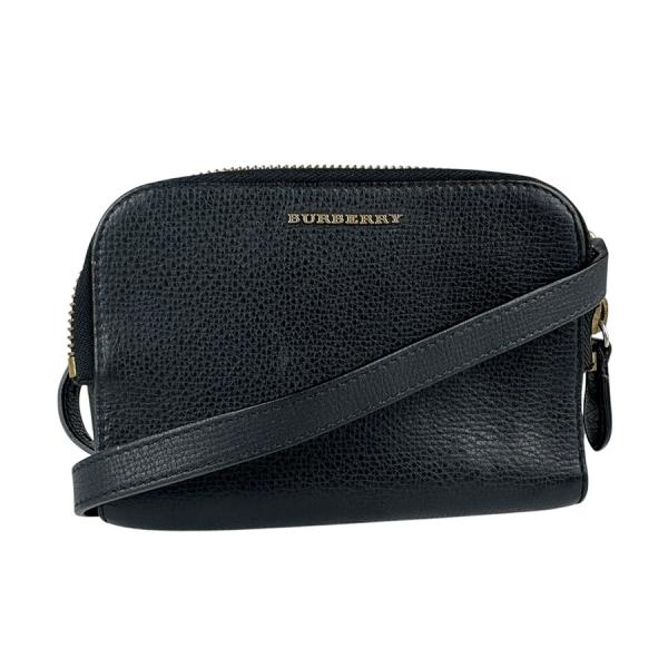 BURBERRY（バーバリー） ショルダーバッグ レザー ブラック : ブランド