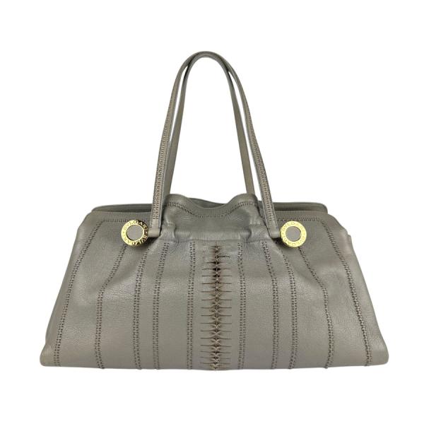 BVLGARI（ブルガリ） ショルダーバッグ レザー グレー : ブランド