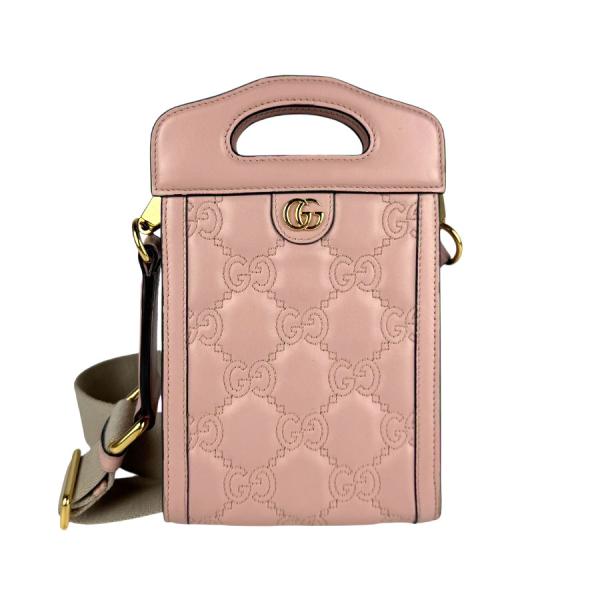 GUCCI（グッチ） ショルダーバッグ GGマトラッセ レザー ピンク