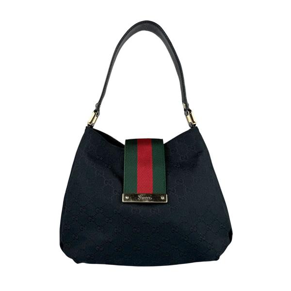 GUCCI（グッチ） ショルダーバッグ GGキャンバス ブラック : ブランド