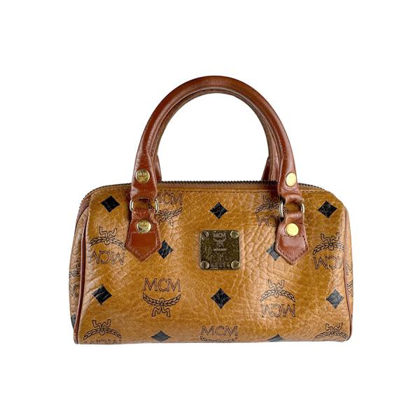 エム シー エム MCM ハンドバッグ ショルダーバッグ レザー ブラウン