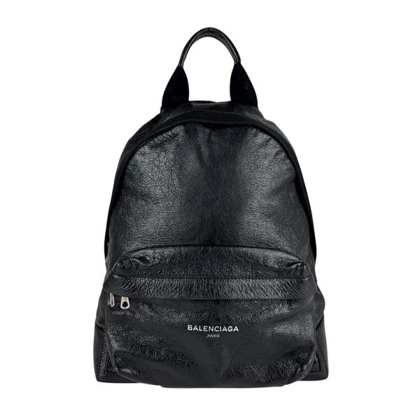◇BALENCIAGA レザーバックパック BALENCIAGA（バレンシアガ） リュック レザー ブラック : ブランド