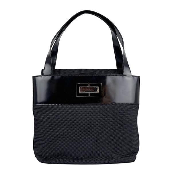 CELINE セリーヌ ハンドバッグ キャンバス/レザー ブラック