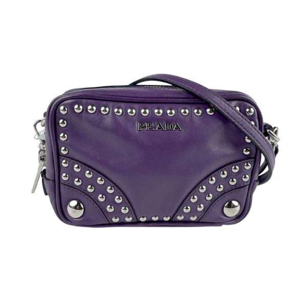 PRADA（プラダ） 斜め掛けショルダーバッグ レザー/メタル パープル