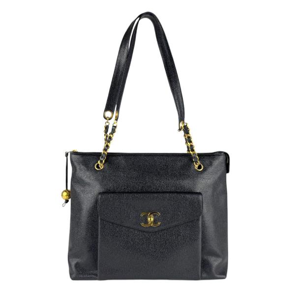 CHANEL（シャネル） ショルダーバッグ キャビアスキンレザー ブラック