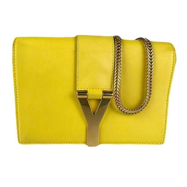 サンローラン SAINT LAURENT ショルダーバッグ レザー イエロー