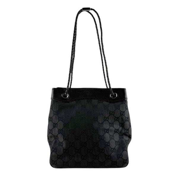 【✨美品✨】 グッチ ショルダーバッグ GGキャンバス ブラック 保存袋付き GUCCI（グッチ） ショルダーバッグ GGキャンバス/レザー ブラック