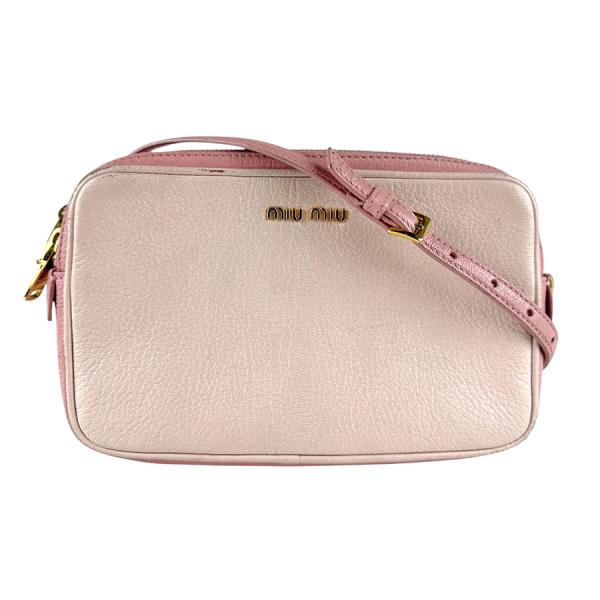 miu miu（ミュウミュウ） ショルダーバッグ レザー ピンク : ブランド